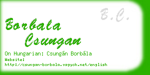 borbala csungan business card