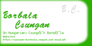 borbala csungan business card